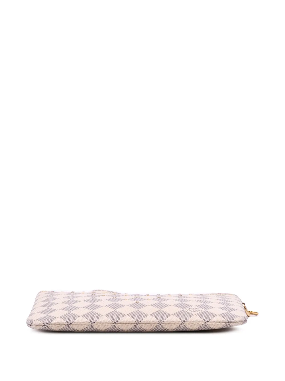 Pre-owned Louis Vuitton 2019 Damier Azur City Pouch Clutch Bag In White