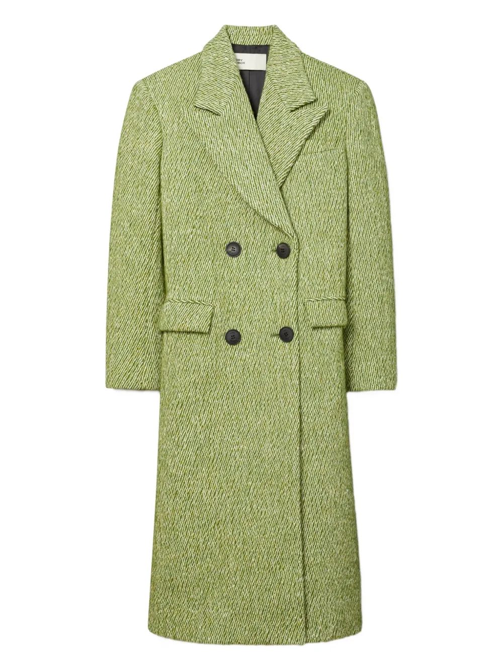 Tory Burch Cappotto doppiopetto in twill - Verde