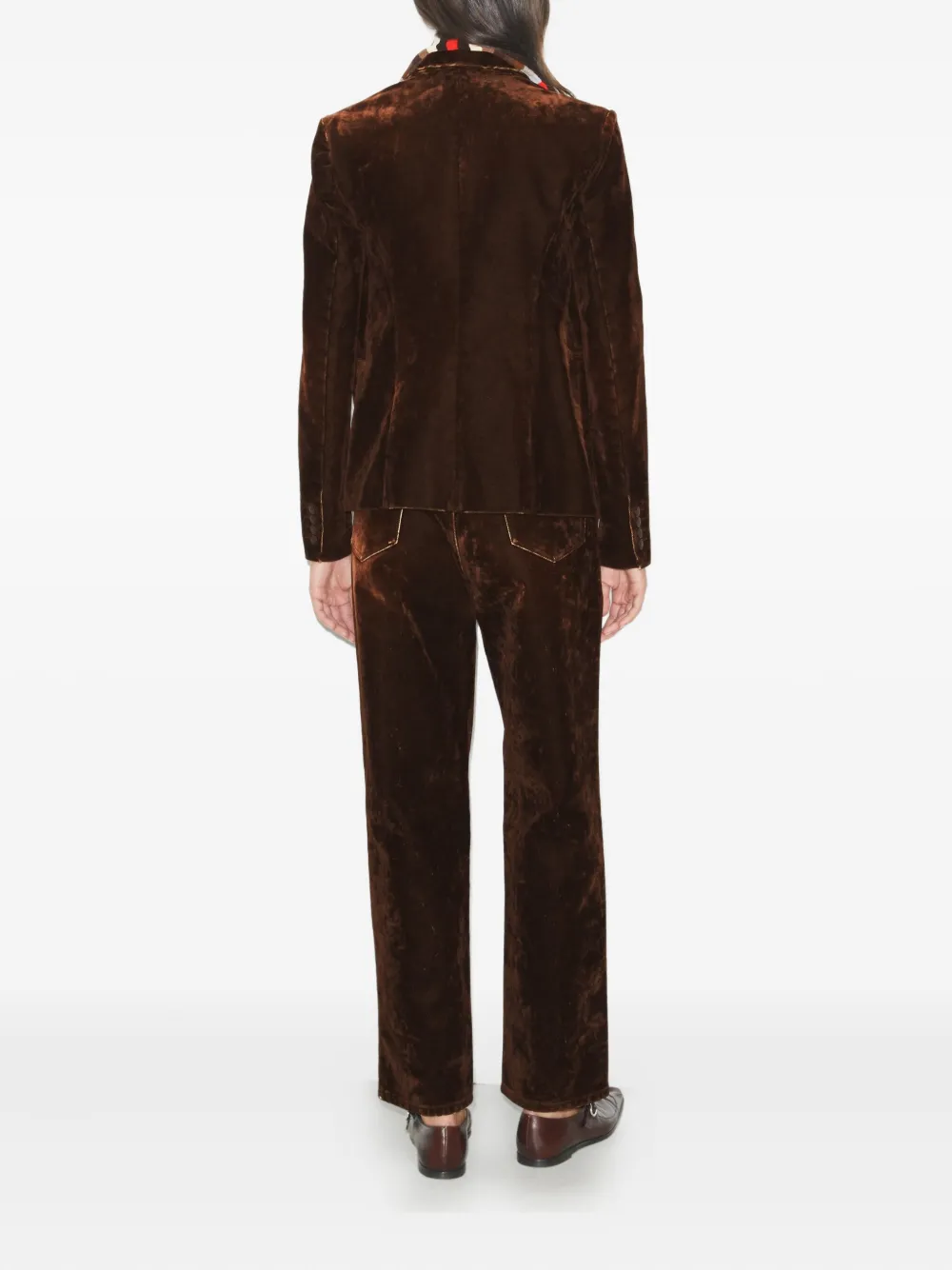 Tory Burch Double-breasted Blazer In Brown