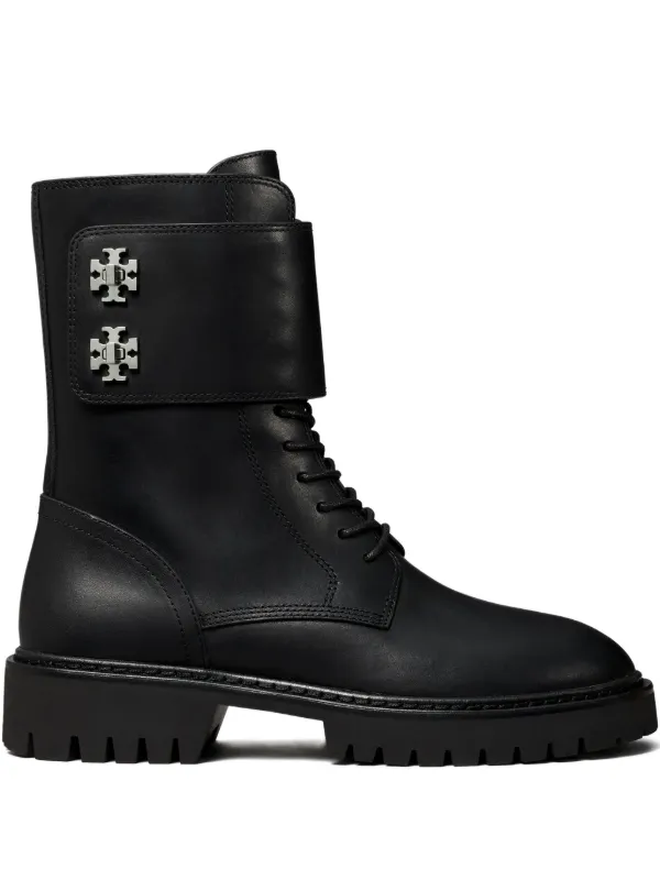 Tory Burch Lug Double-t Boots in Black