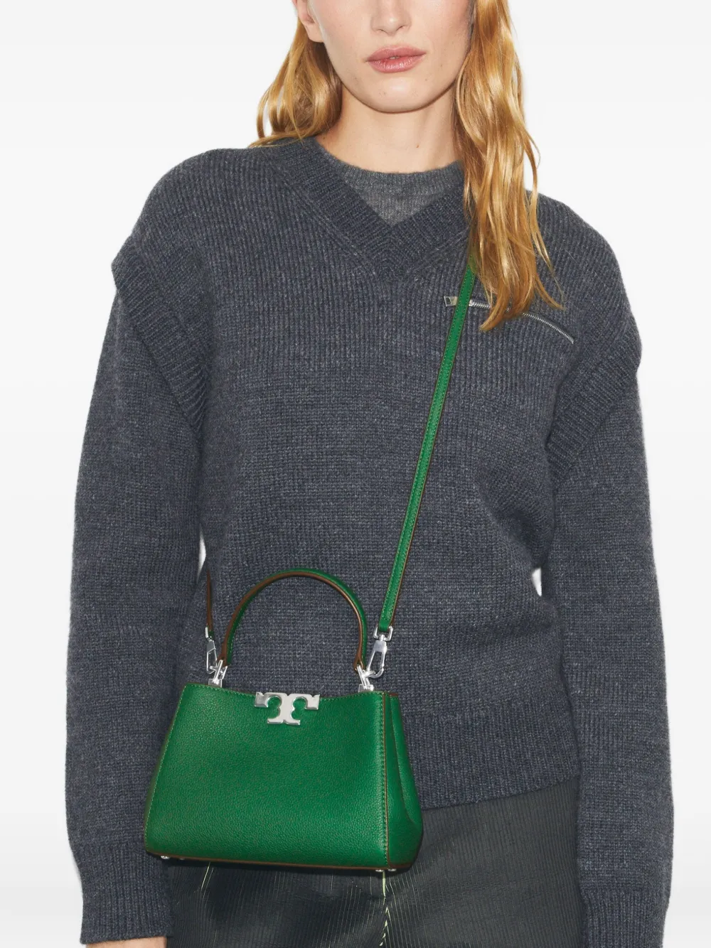 Tory Burch Mini Eleanor Cross Body Bag In Green