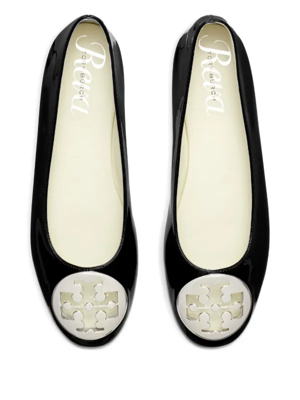 Tory Burch Reva レザーフラットシューズ | ブラック | FARFETCH JP