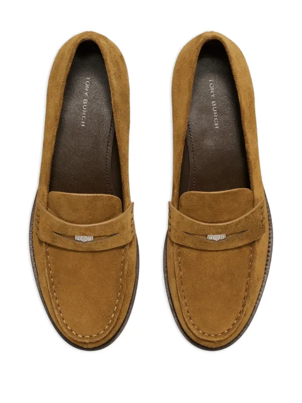 Tory Burch Penny Suede Loafers Brown FARFETCH ZA