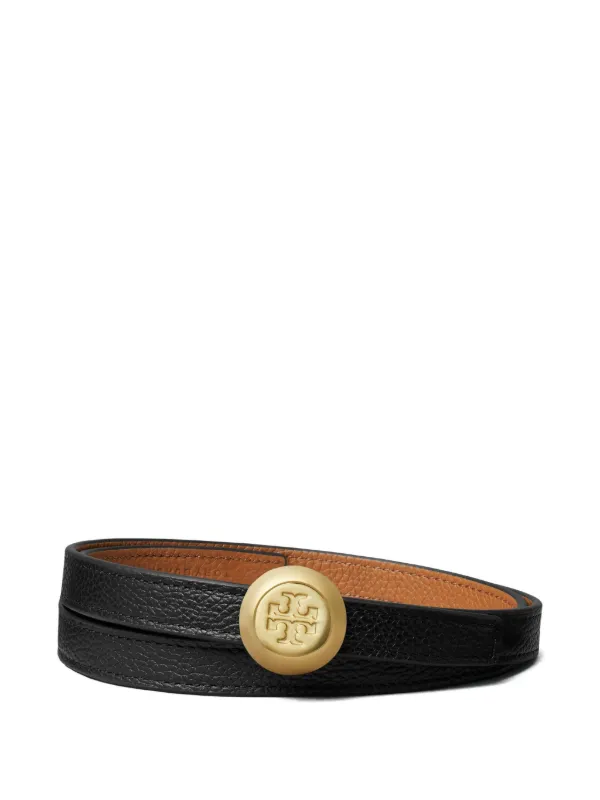 Tory Burch Romy Reversible Buckle Belt in Black