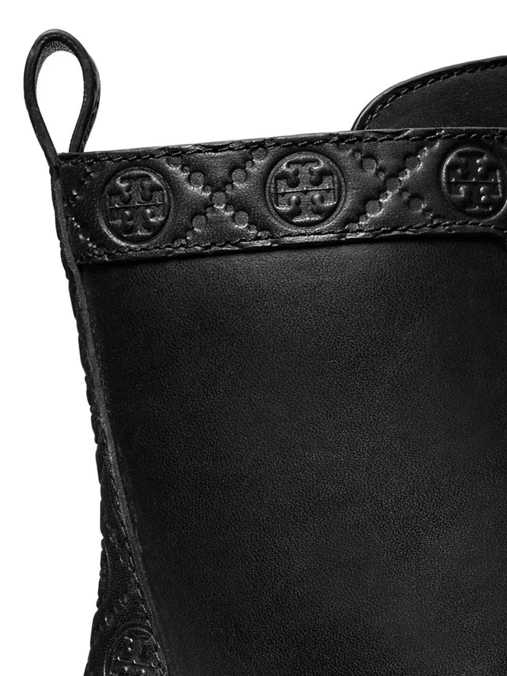 Tory Burch T Monogram Lug Ankle Boots 65mm Perfect Black In Black