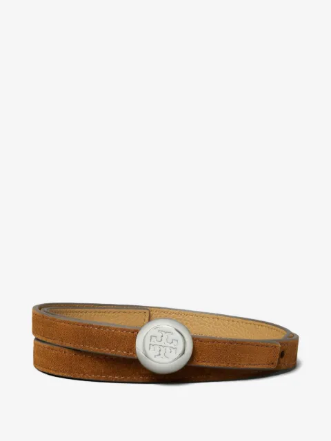 Tory Burch cinturón Romy reversible de gamuza