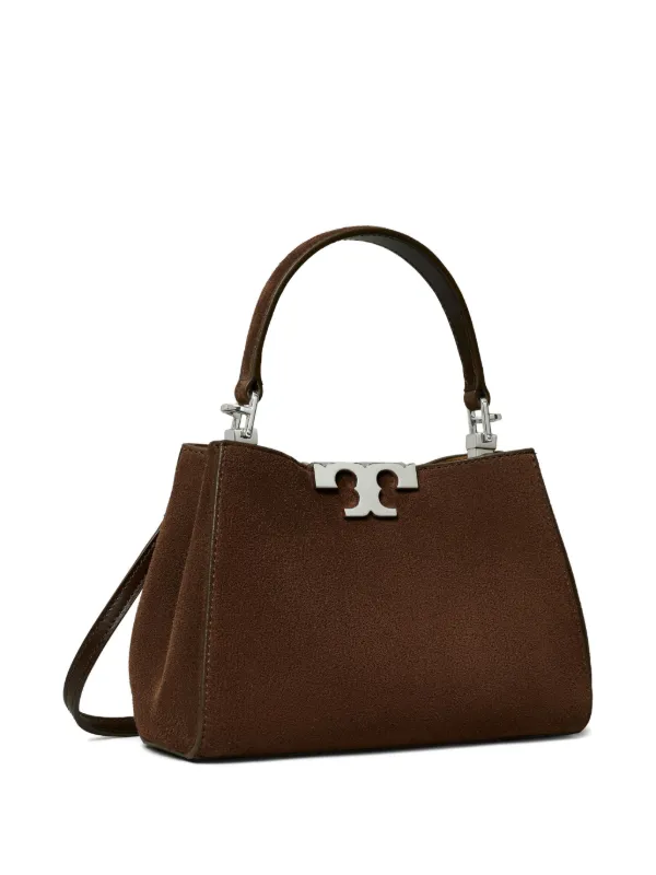 Tory Burch Mini Eleanor Suede Satchel Bag | Brown | FARFETCH