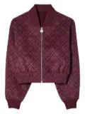 Tory Burch monogram-pattern wool jacket - Red