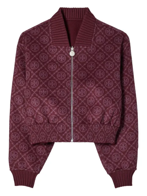 Tory Burch monogram-pattern wool jacket