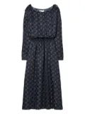 Tory Burch paisley-print smocked dress - Blue