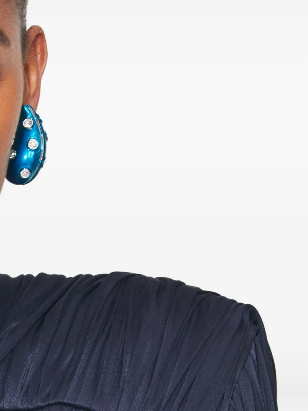 Tory Burch Wave クリスタル ピアス - ブルー Tory Burch Wave クリスタル ピアス - ブルー