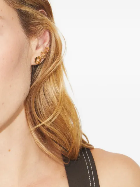 Tory Burch flower-hexagon stud earrings