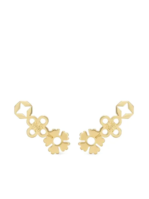 Tory Burch aretes con apliques florales