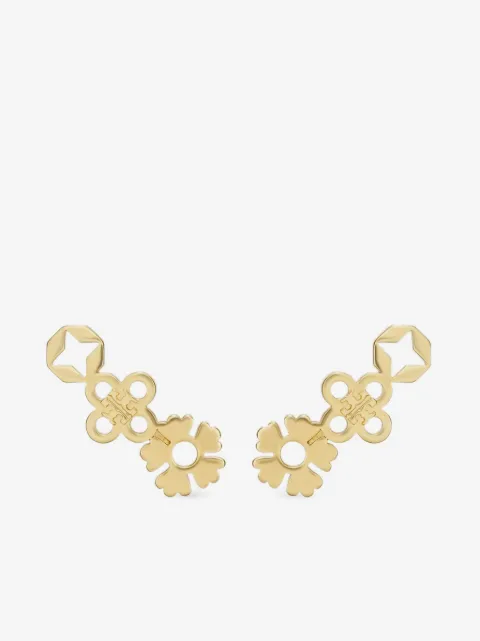 Tory Burch flower-hexagon stud earrings