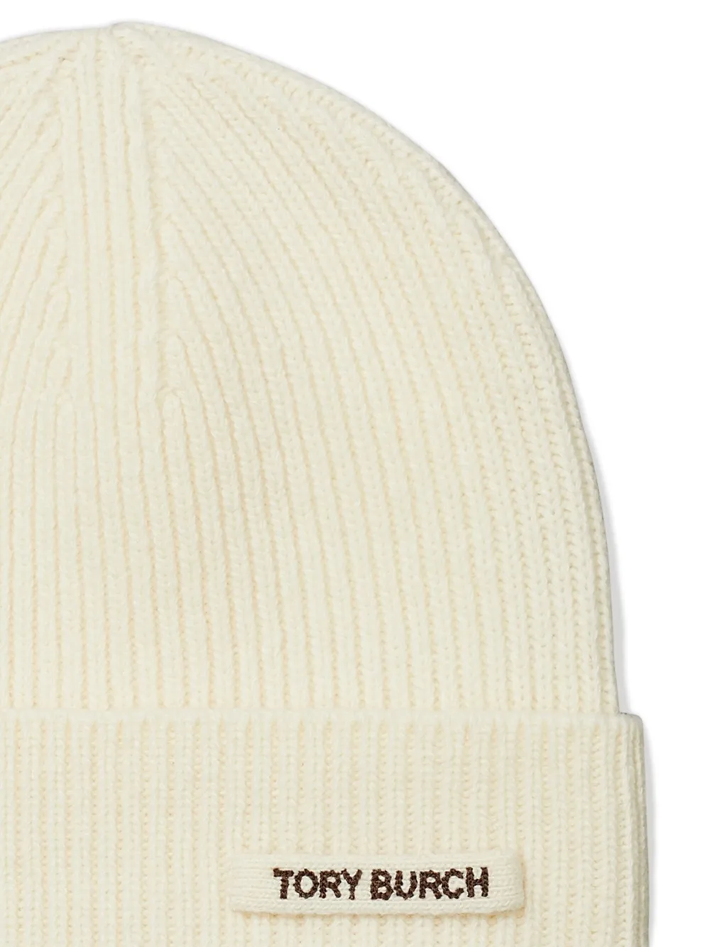 Tory Burch Ribgebreide muts - Wit