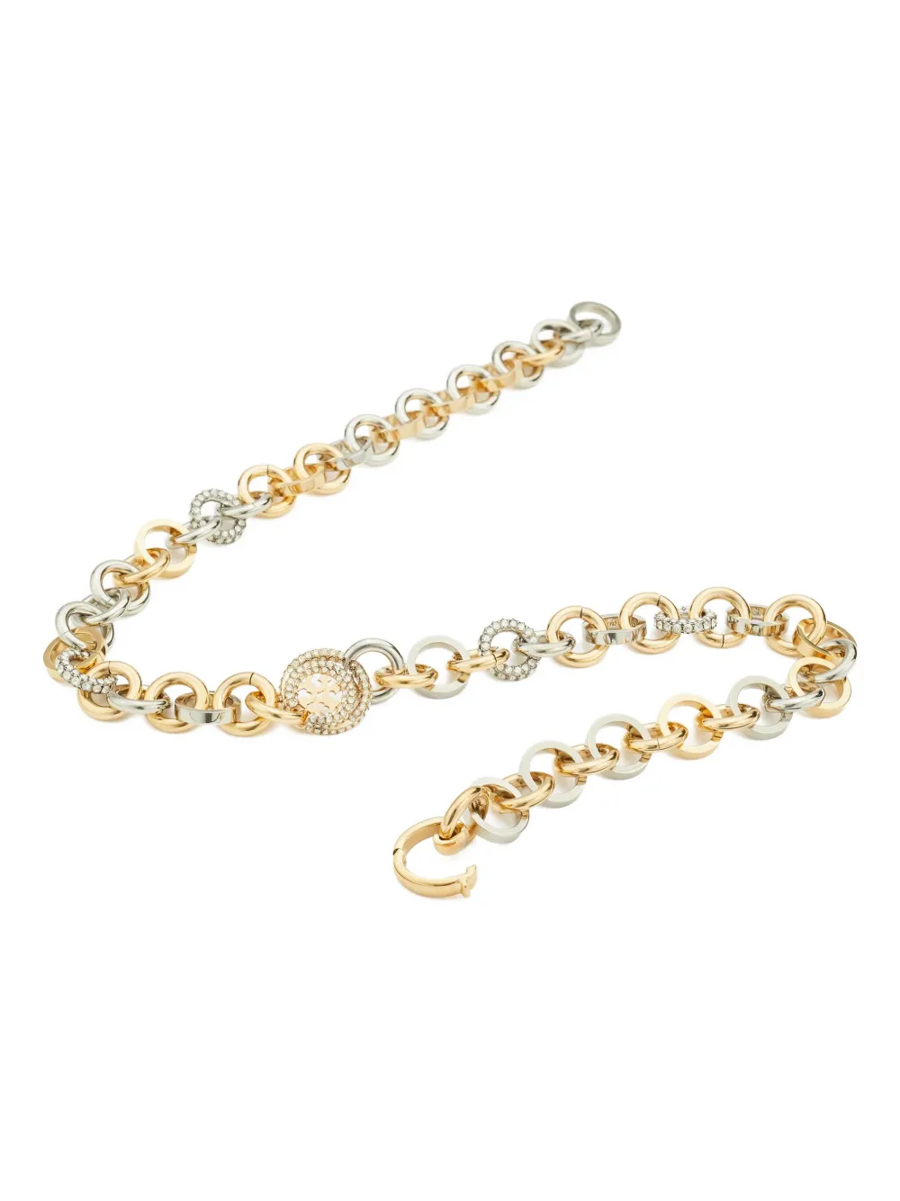  Tory Burch Pave Chain Necklace - Gold 