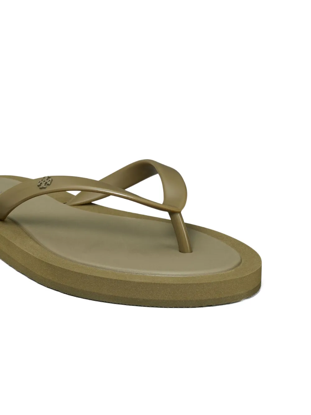 Tory Burch Kira gewatteerde teenslippers Groen
