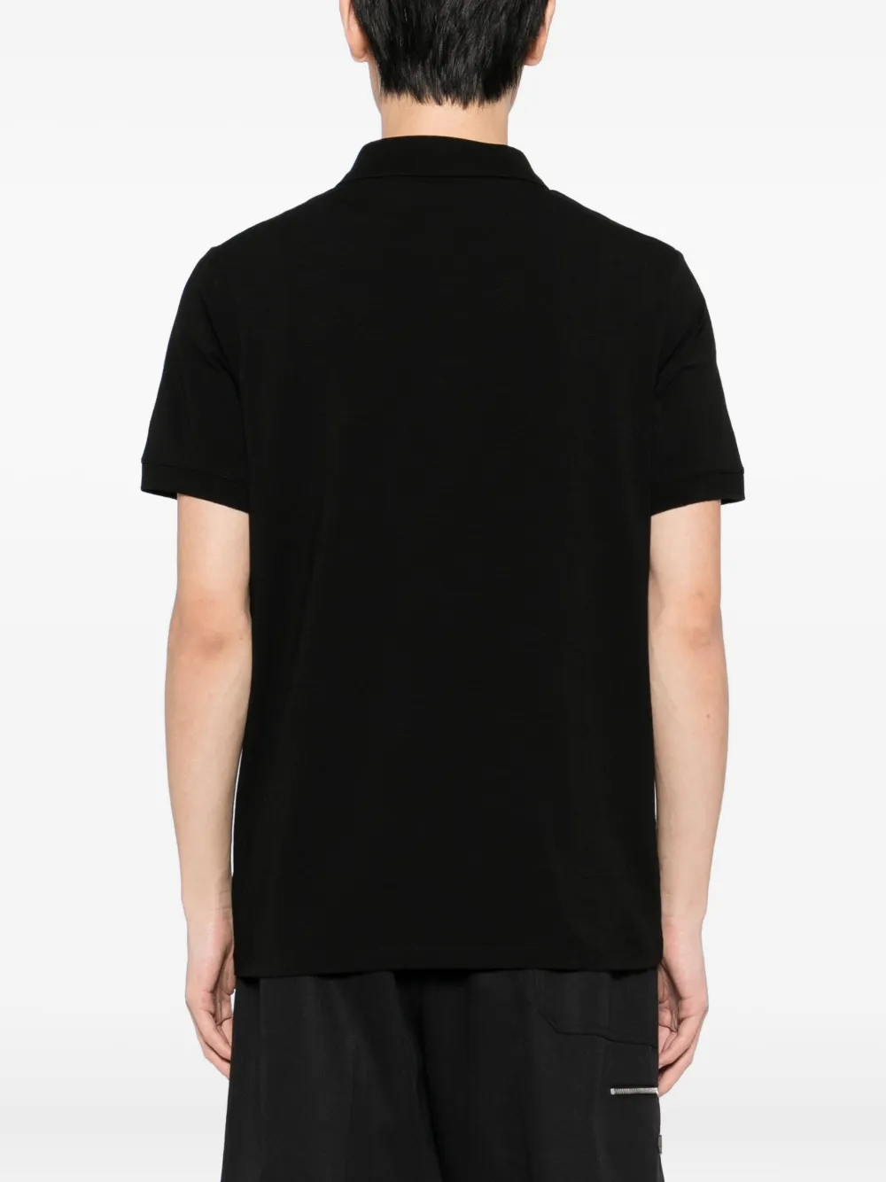 Karl Lagerfeld Logo-embossed Polo Shirt In Black