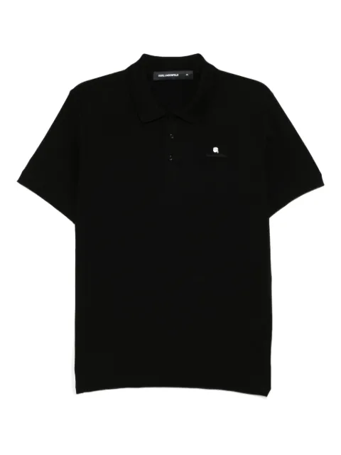 Karl Lagerfeld logo-embossed polo shirt