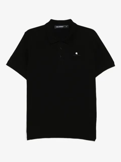 Karl Lagerfeld playera tipo polo con logo en relieve