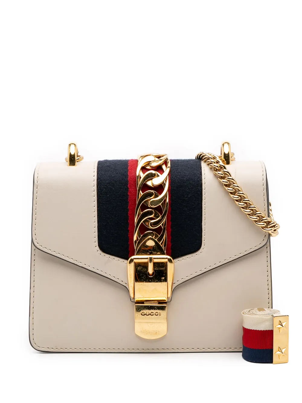 Gucci Pre-Owned 2016-2025 Mini Calfskin Sylvie Chain crossbody bag | White | Image 1