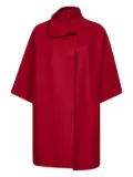 Harris Wharf London folded-neck cape coat - Red