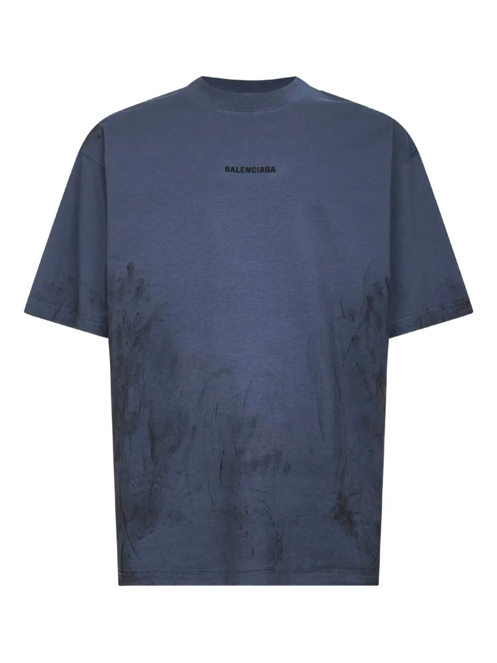 Balenciaga logo-print cotton T-shirt | Blue | Image 1