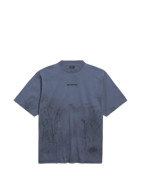 Balenciaga playera de algodón con logo estampado