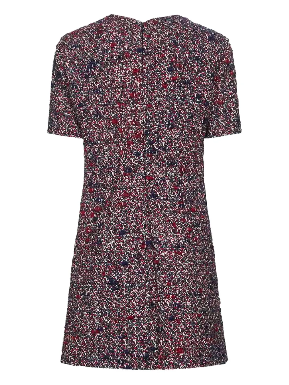 Gucci Textured Wool Dress Featuring Signature Buttons In Purple