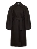Harris Wharf London balloon-sleeve belted coat - Brown