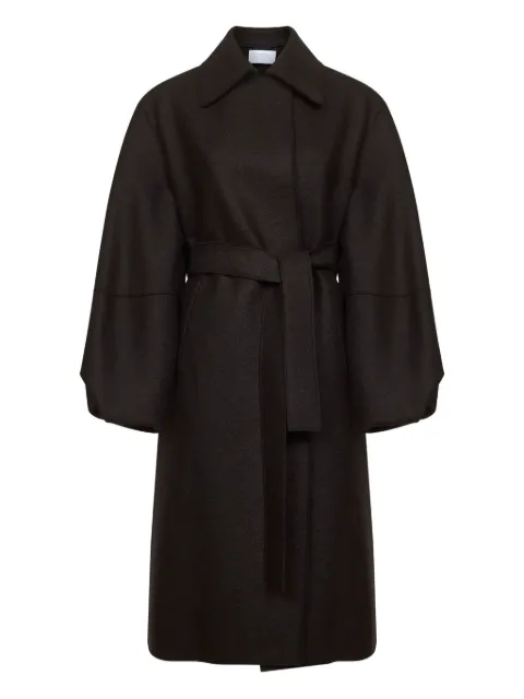 Harris Wharf London balloon-sleeve belted coat