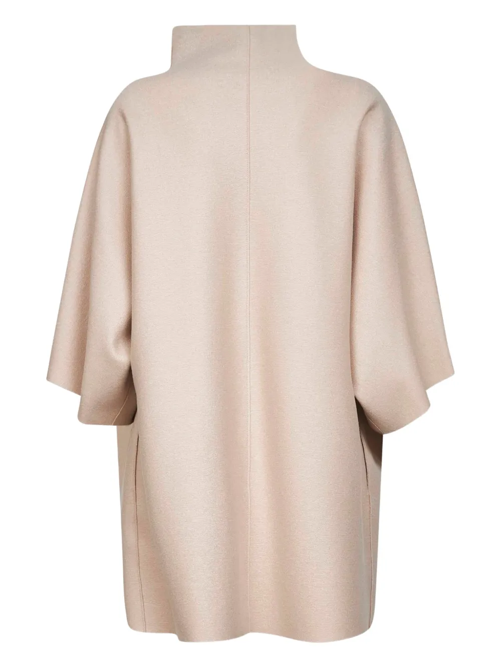 Harris Wharf London asymmetric-neckline short-sleeve coat - Beige