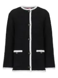Gucci two-tone tweed cardigan - Black