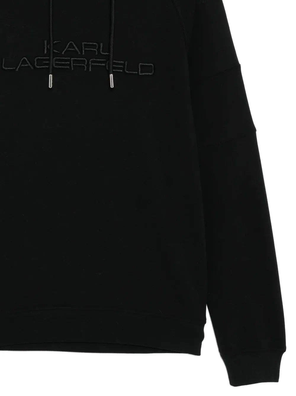 Karl Lagerfeld Hoodie met geborduurd logo Zwart