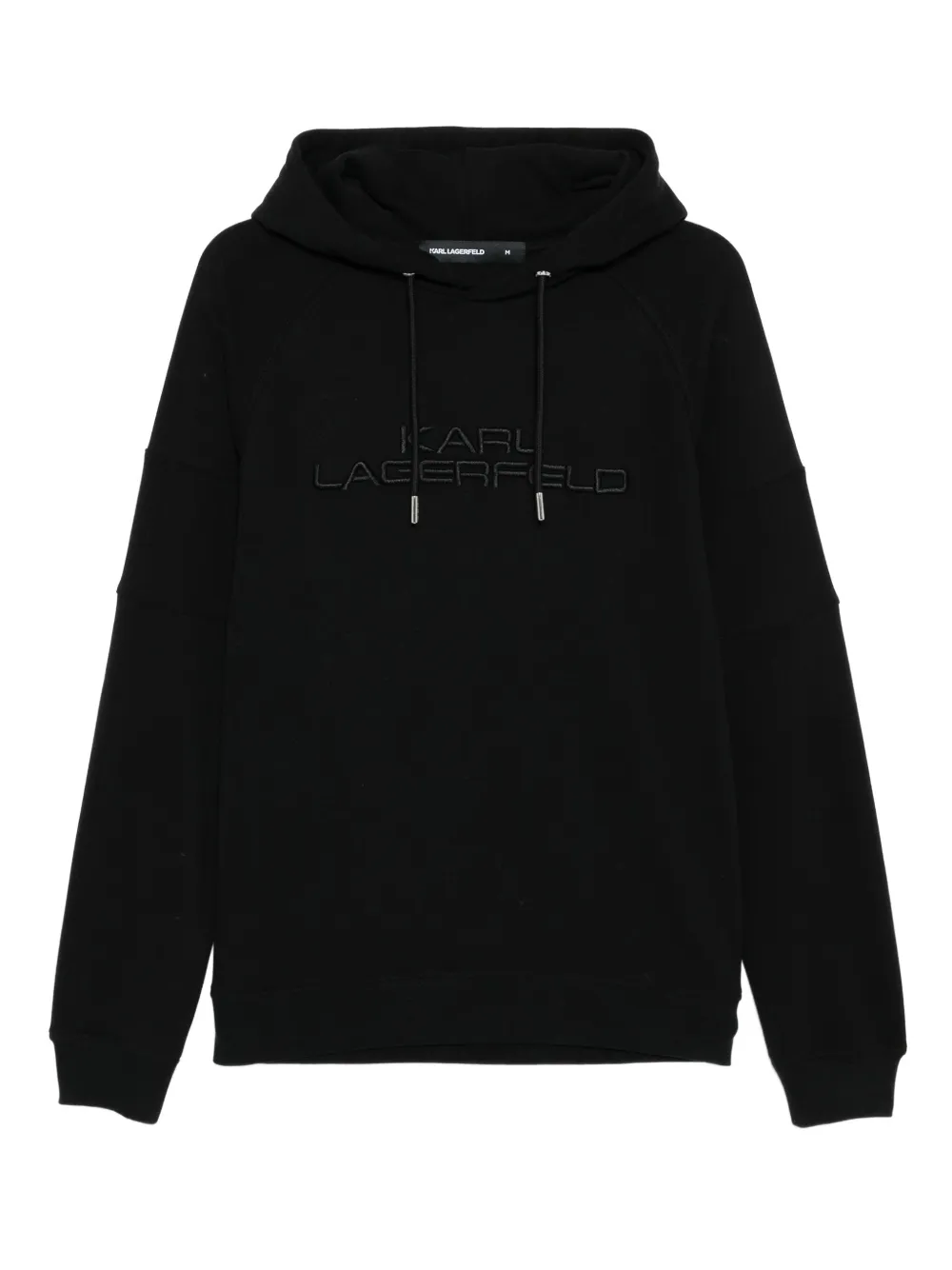 Karl Lagerfeld logo-embroidered hoodie | Black | Image 1