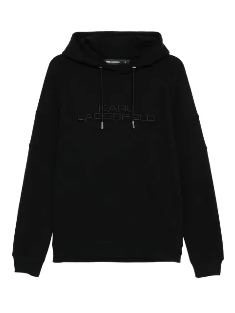 Karl Lagerfeld logo-embroidered hoodie
