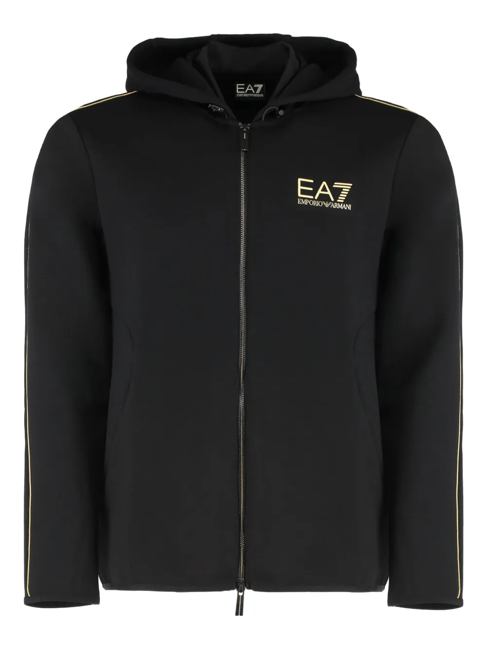 Ea7 Emporio Armani logo-print zip-up hoodie | Black | Image 1