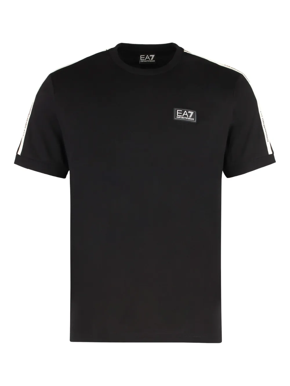 Ea7 Emporio Armani logo-patch crew-neck T-shirt | Black | Image 1