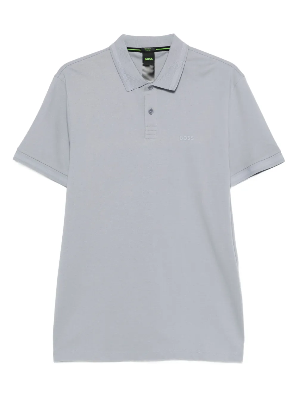 BOSS short-sleeve logo-print polo shirt | Grey | Image 1