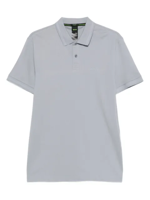 BOSS playera tipo polo manga corta con logo estampado