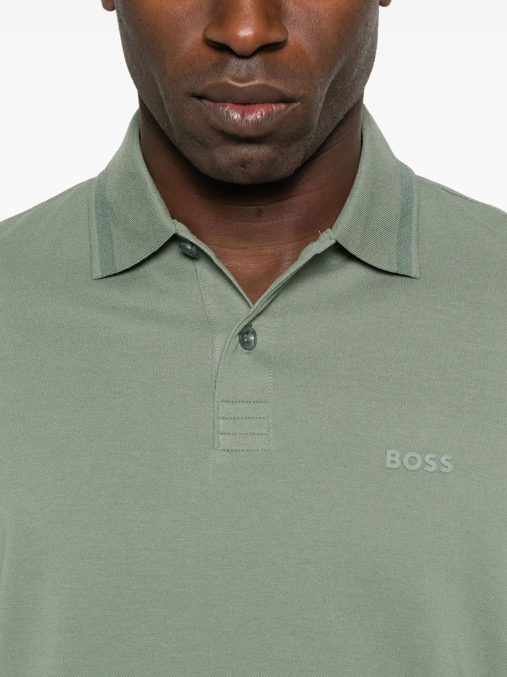 BOSS Katoenen poloshirt Groen