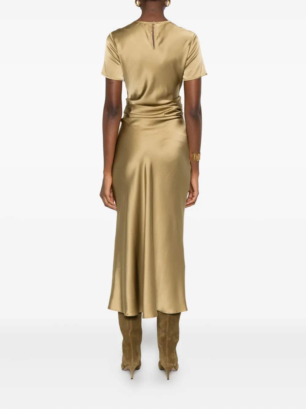 Staud Marcel Dress In Gold