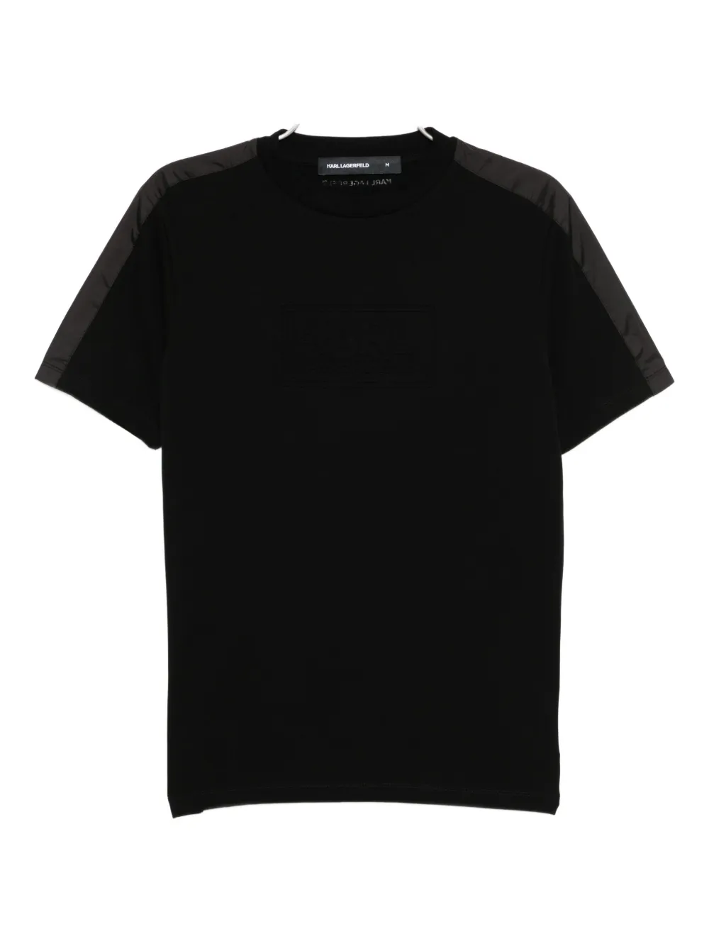 Karl Lagerfeld logo-embossed T-shirt | Black | Image 1