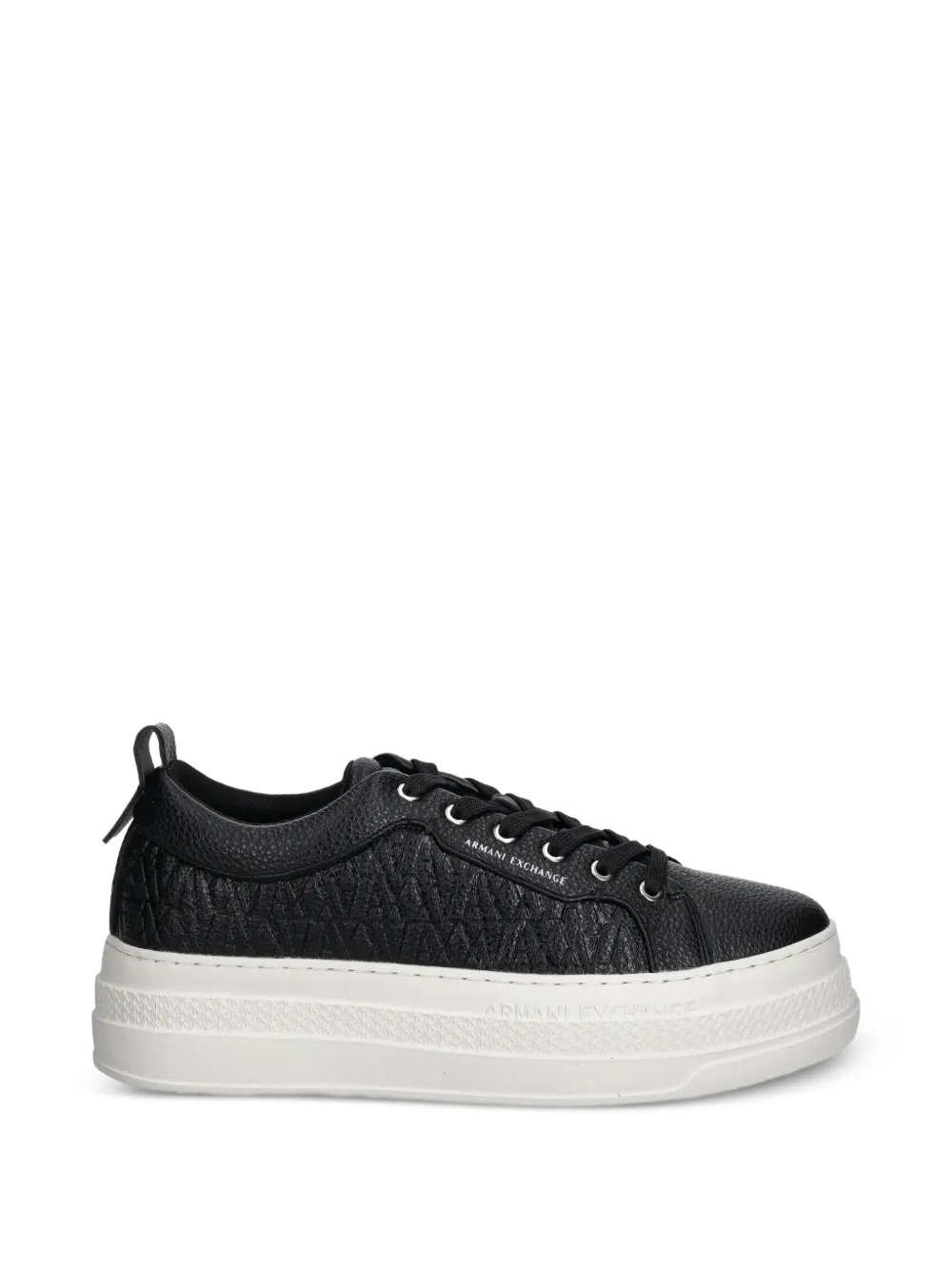 Armani Exchange platform sneakers Zwart