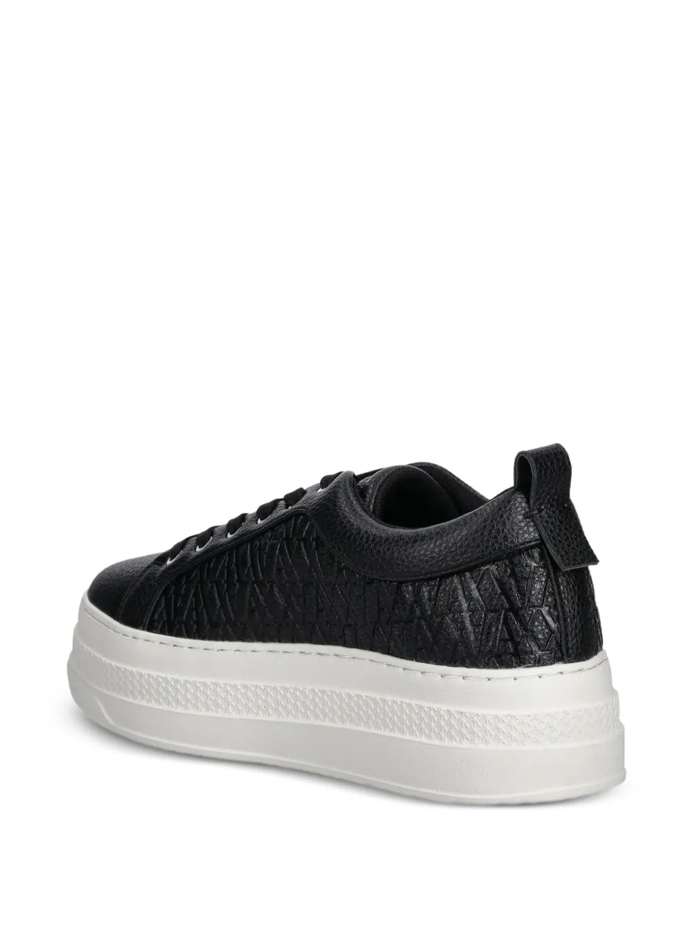 Armani Exchange platform sneakers Zwart