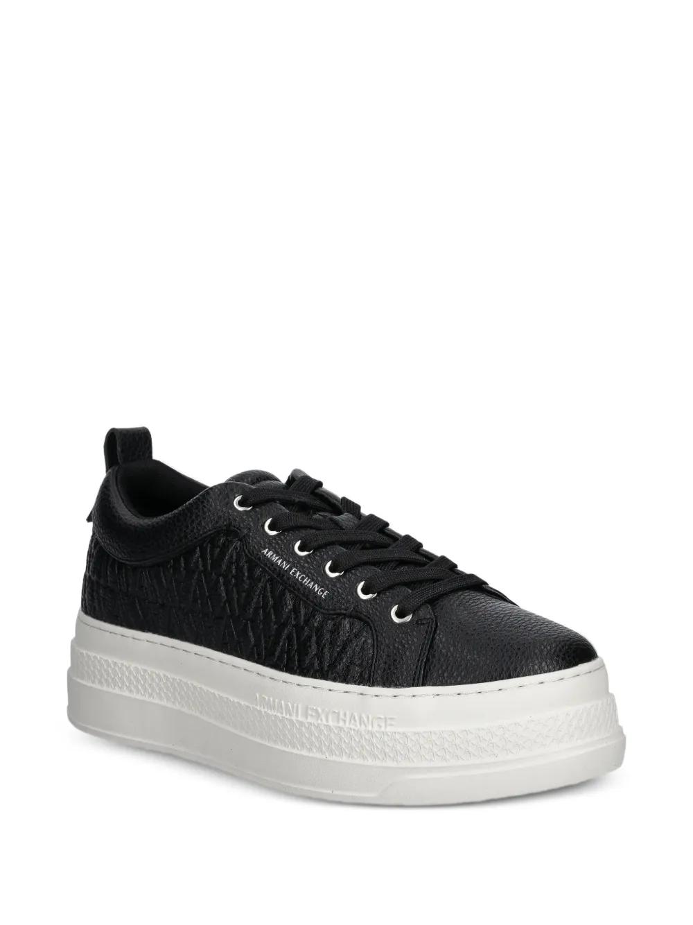 Armani Exchange platform sneakers Zwart