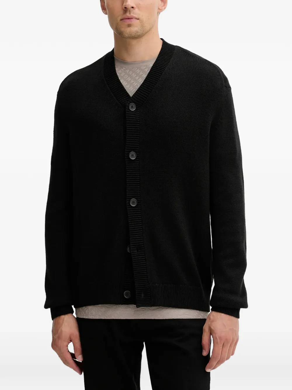 Armani Exchange V-neck cardigan - Black