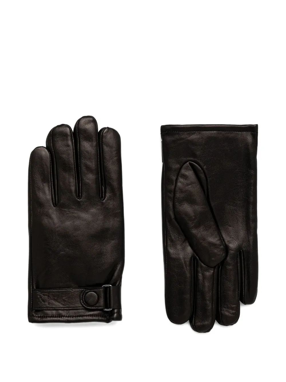 Armani Exchange guantes con correa y hebilla | negro | Image 1