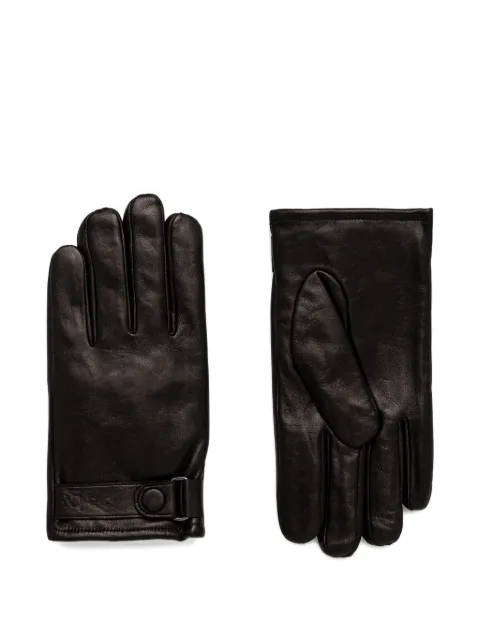 Armani Exchange guantes con correa con hebilla