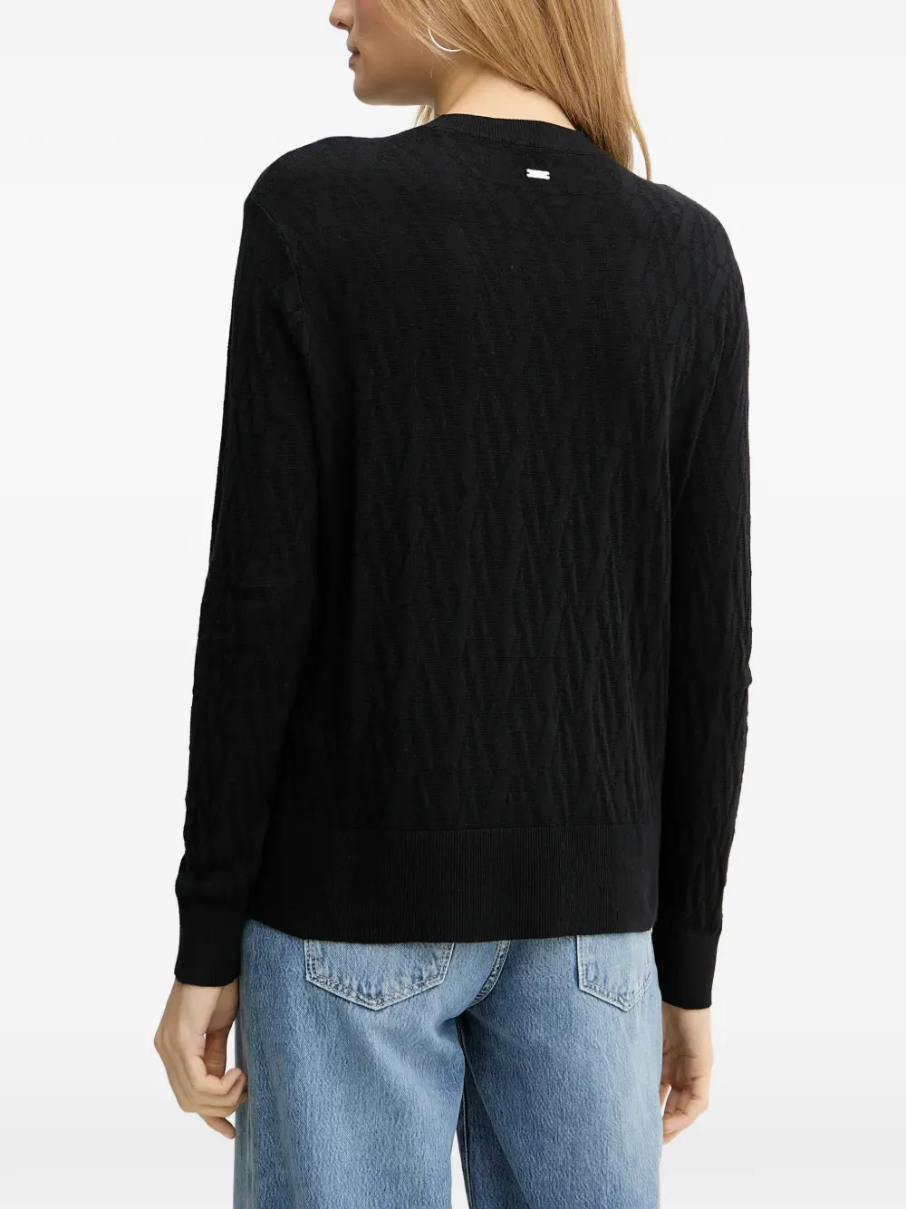 Armani Exchange Pull à Design Texturé - Noir 